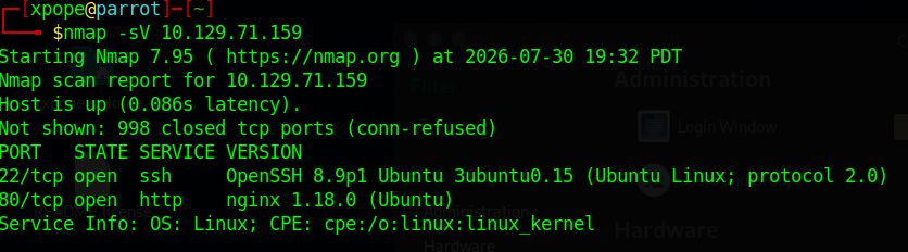 nmap scan results